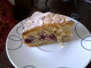 Cherry Bakewell cake