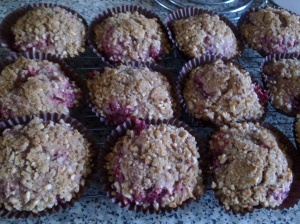 Spiced beetroot, apple and hazelnut muffins